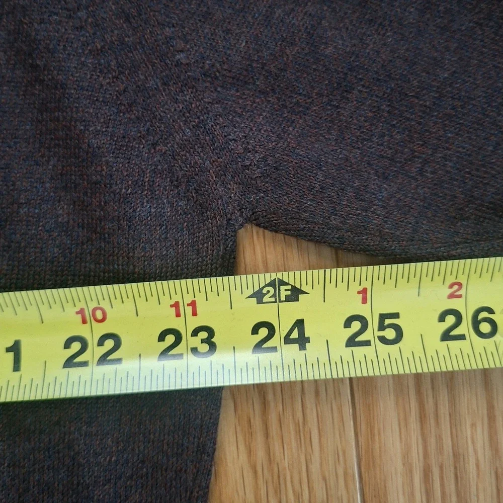 Luciano Barbera Vintage Mock Neck Sweater 100% Virgin Wool Made in Italy Brwn XL